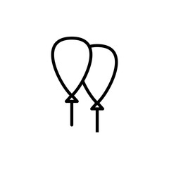 Balloon icon vector. Party balloon sign and symbol