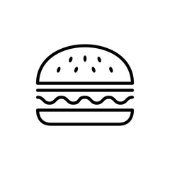 Burger icon vector. burger sign and symbol. hamburger