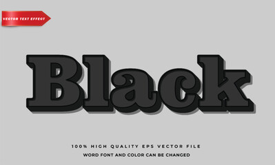 black text effect