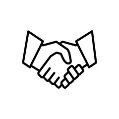 Handshake icon vector. business handshake sign and symbol. contact agreement