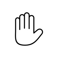 Fototapeta premium Hand icon vector. hand sign and symbol. palm