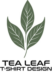 Tea Leaf Vector T Shirt Design