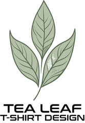 Tea Leaf Vector T Shirt Design