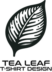 Naklejka premium Tea Leaf Vector T Shirt Design