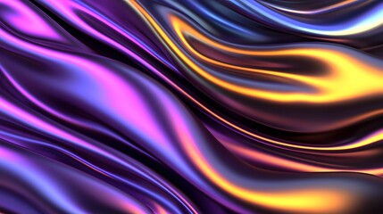 Obraz premium Abstract Wavy Surface with Vibrant Colors and Shiny Texture