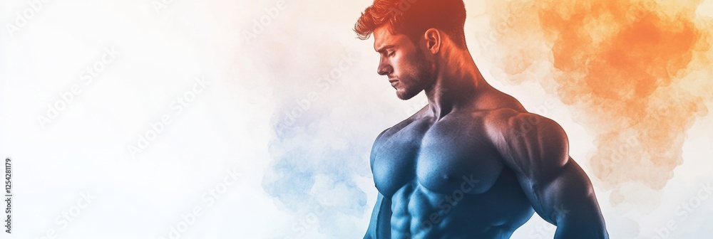 Aufkleber silhouette highlights remarkable fitness transformation showcasing dedication and progress through c