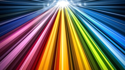 Colorful Rays of Light Creating a Vibrant Abstract Background