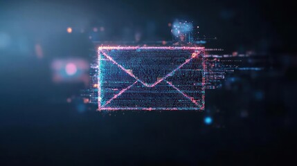Digital Email Graphic Design In Dark Background
