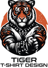 Tiger Vector T Shirt Design