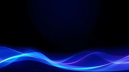 Futuristic Blue and Purple Wave Lines with Light Gradient on a Dark Background, Showcasing Abstract Technology, Big Data Visualization, and Digital Innovation in a Stunning 3D Rendered Design.
