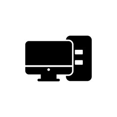 Computer icon vector illustration. computer monitor sign and symbol