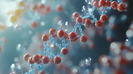 A Detailed Visualization Of A DNA Molecule