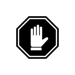 Obraz premium Stop icon vector illustration. stop road sign. hand stop sign and symbol. Do not enter stop red sign with hand