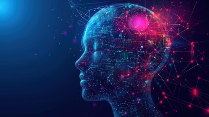 Obraz premium Abstract background in concept of artificial intelligence