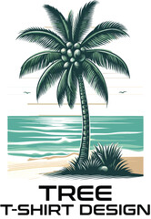 Fototapeta premium Tree Vector T Shirt Design