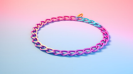 Fototapeta premium Necklace Accessories isometric 3D colorful