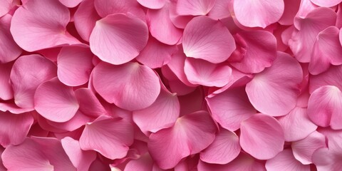 Obraz premium Delicate Pink Rose Petals Spread Across a Soft Background Surface