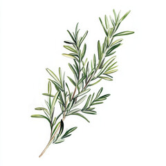 Obraz premium Watercolor rosemary sprig evokes rustic charm and natural beauty