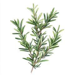 Fototapeta premium Watercolor rosemary illustration makes viewers feel peaceful and natural