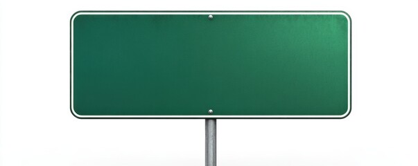Blank Green Road Sign:  Perfect for Your Message