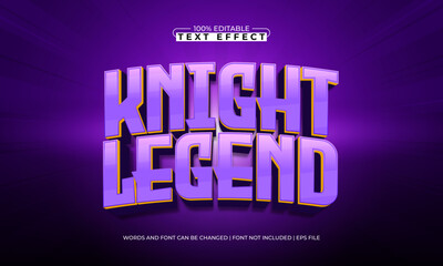 knight legend editable text effect with a knight and hero text style