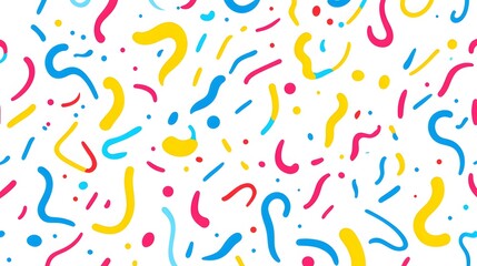 Abstract Pattern of Curved Lines and Dots