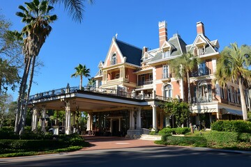 grand historic hotel with large entrance and elegant architecture