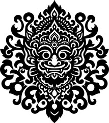 illustration sketch silhouette design of gods and goddesses traditional ethnic mythological creatures full of details  