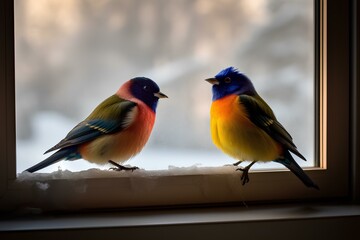 Obraz premium robin on snow