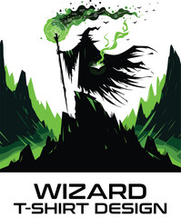 Fototapeta premium Wizard Vector T Shirt Design