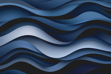 Fototapeta premium Abstract wavy background with blue waves in a fluid and dynamic style for design projects