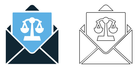 Subpoena icon vector, legal orders, court summons, and law enforcement, legal, judiciary and court pictogram symbol ui and ux design, glyphs and stroke line