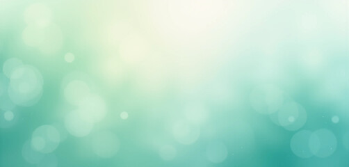 Abstract Green Bokeh Background, Smooth Green Gradient with Bokeh Effect