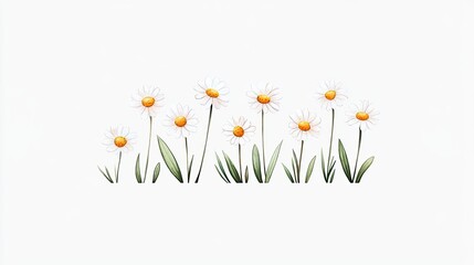 A vibrant illustration of daisies blooming in a serene landscape, symbolizing beauty and growth