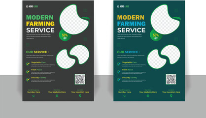 Agriculture Farming business  flyer design layout