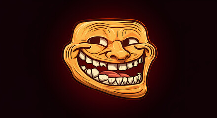 troll face vector illustration
