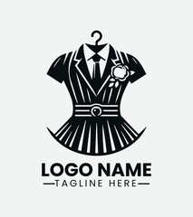 Dress to Impress Logo Design, Fashion Icon Logo, Glamorous Style Logo, Chic Fashion Logo, Haute Couture Logo