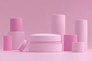 all white cylinder skin care cream container with hard eadges. small conteiner, studio setting and highly realistic. the color theme will be light purple.