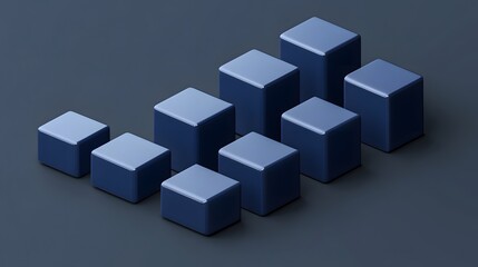 Abstract Cubes Rise: Geometric Shapes in 3D Design