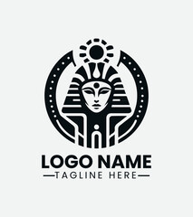 Hathor Goddess Logo Design, Egyptian Goddess Logo, Divine Feminine Logo, Ancient Egypt Logo, Mystical Goddess Logo