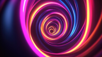 Obraz premium Abstract Neon Spiral