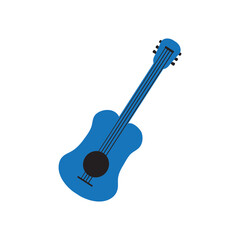 Guitar logo icon illustration flat