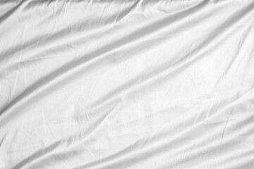 Obraz premium Abstract white wrinkled bedding sheet fabric texture background