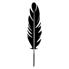 Obraz premium Feather vector silhouette illustration feather vector