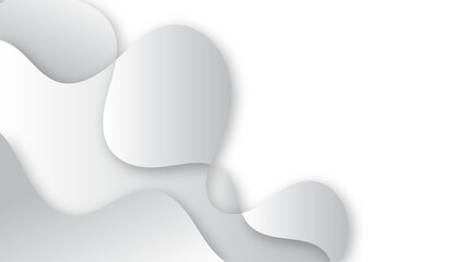 White paper heart shape on white background