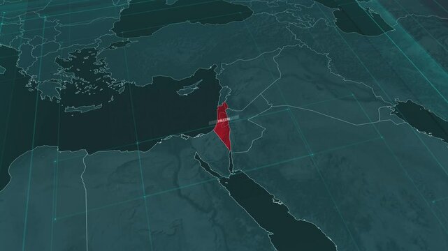 Zoom in to the map of Historic Palestine, with text and textless