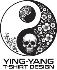 Ying And Young Vector Logo Design