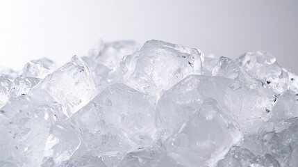 Close up of ice cubes