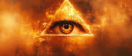 Fototapeta premium Mystic Eye In Triangle - Abstract Visionary Art