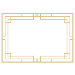 Chinese golden border illustration minimalist design vector